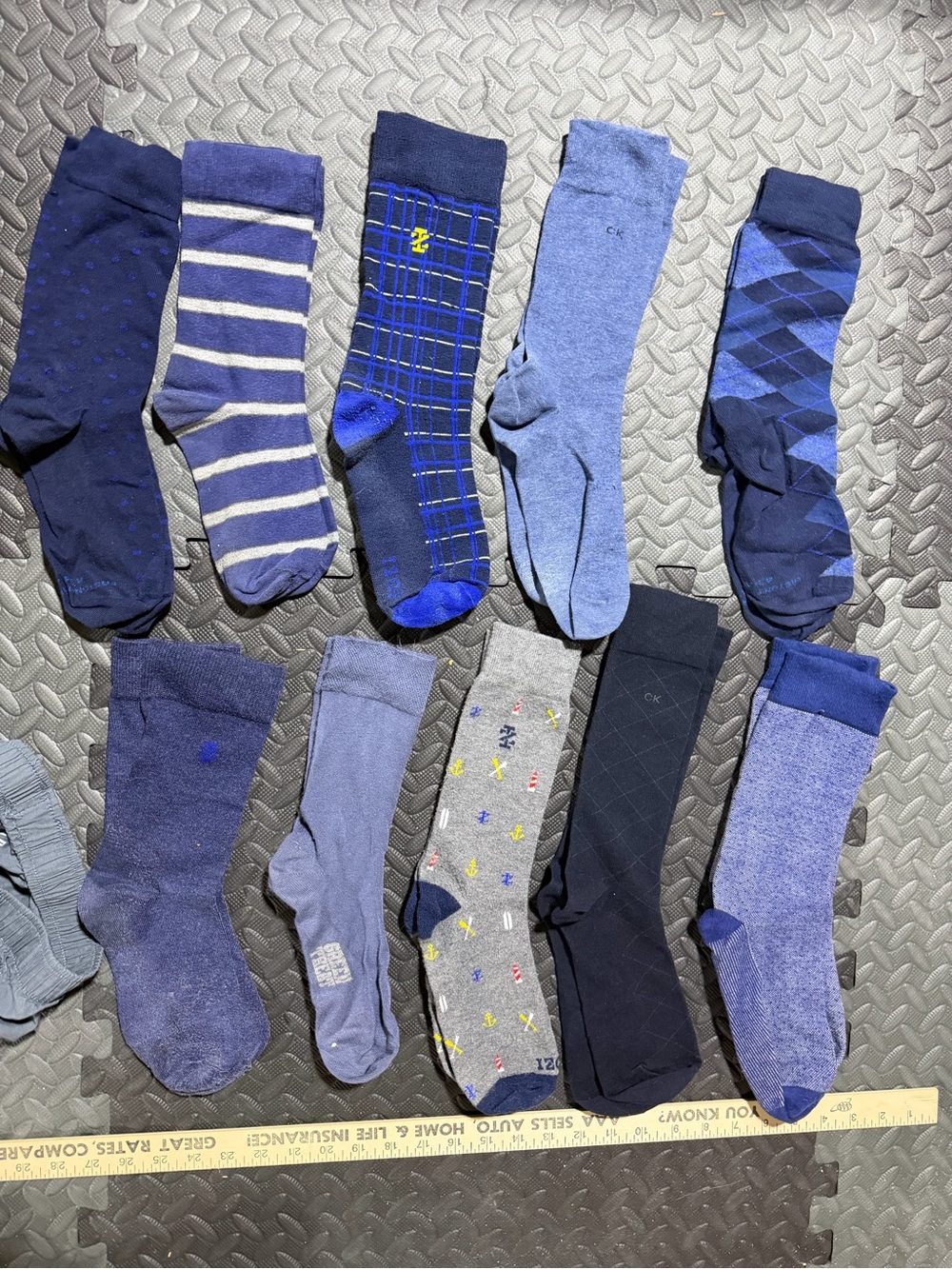 10 pairs Assorted Men's Dress Socks Multiple Patterns
